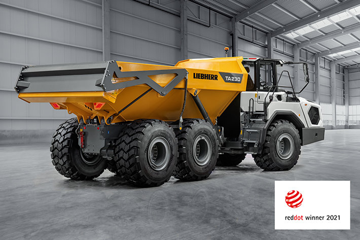 New Liebherr articulated dump truck receives Red Dot Award 2021